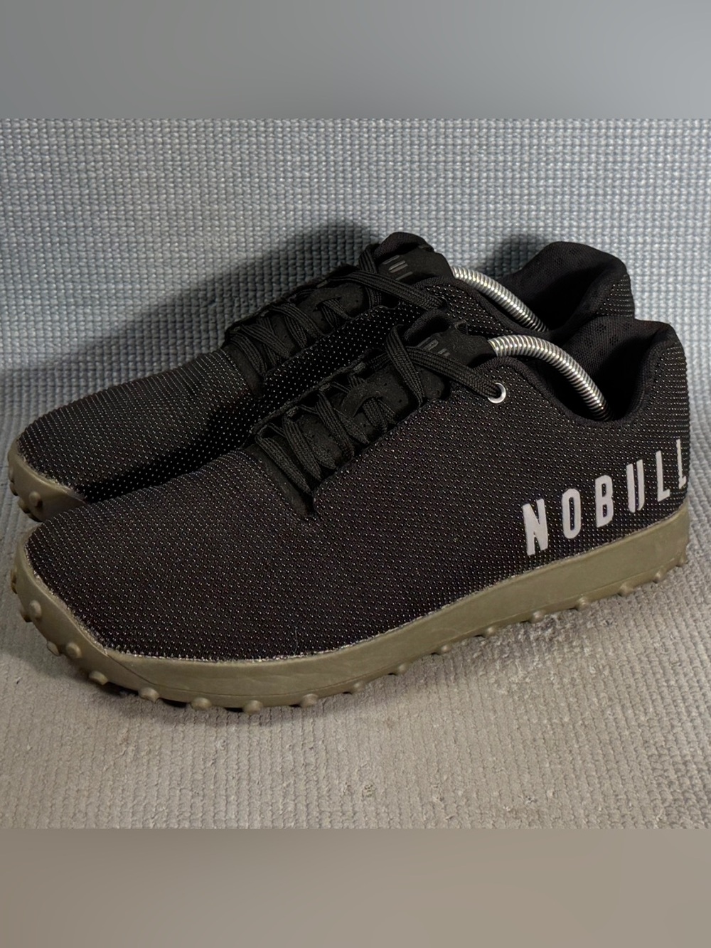 NOBULL Turf Trainer Men’s Black Athletic Running Training Shoes Size 12